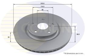 COMLI ADC5036V - COATED BRAKE DISC