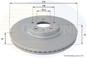 COMLI ADC1273V - COATED BRAKE DISC