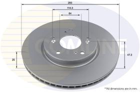 COMLI ADC4012V - COATED BRAKE DISC