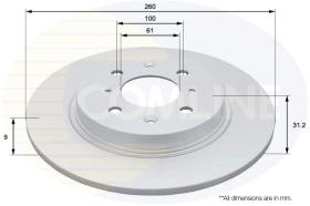 COMLI ADC0570 - COATED BRAKE DISC