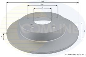 COMLI ADC0937 - COATED BRAKE DISC