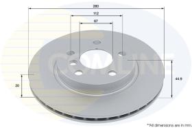 COMLI ADC5028V - COATED BRAKE DISC