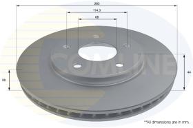 COMLI ADC0296V - COATED BRAKE DISC