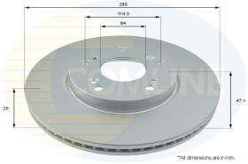 COMLI ADC0576V - COATED BRAKE DISC