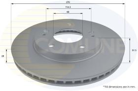 COMLI ADC2807V - COATED BRAKE DISC