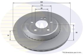 COMLI ADC4088V - COATED BRAKE DISC