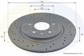 COMLI ADC2852V - COATED BRAKE DISC