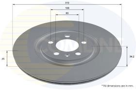 COMLI ADC2887V - COATED BRAKE DISC