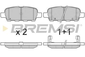 BREMS BP3067 - B. PADS NISSAN MURANO NISSAN X TRAIL