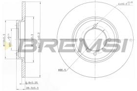 BREMS CD6428S - B. DISC FRONT DIA.232 SOLID TRIUMPH HERA