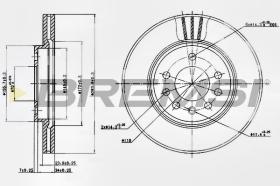 BREMS CD6491V - B. DISC FRONT DIA.284 VENT. OPEL CALIBRA