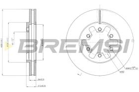 BREMS CD6601V - B. DISC FRONT DIA.260 VENT. NISSAN NP300