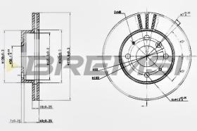 BREMS CD6649V - B. DISC FRONT DIA.234 VENT. DAIHATSU APP