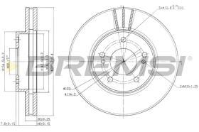 BREMS CD6724V - B. DISC FRONT DIA.280 VENT. NISSAN 200 S