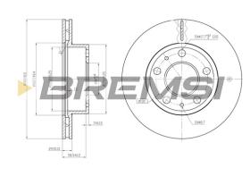 BREMS CD6768V - B. DISC FRONT DIA.300 VENT. FIAT DUCATO