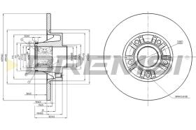 BREMS CD7498S - B. DISC REAR DIA.280 SOLID OPEL VIVARO