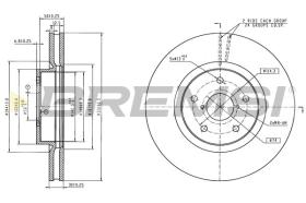 BREMS CD8766V - B. DISC SUBARU