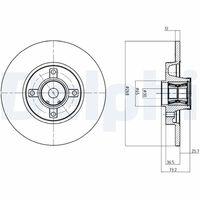 DELPHI BG9053RSC - DISCO DE FRENO